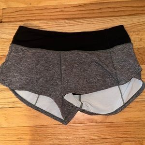 Lululemon gray hotty hot shorts, size 2 worn a few times